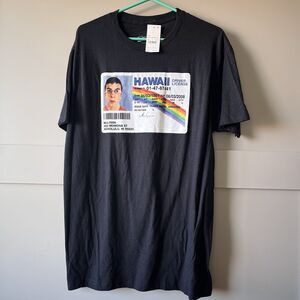 Superbad‎ McLovin License ID T-Shirt Tee Mens Large Black Licensed Official NWT